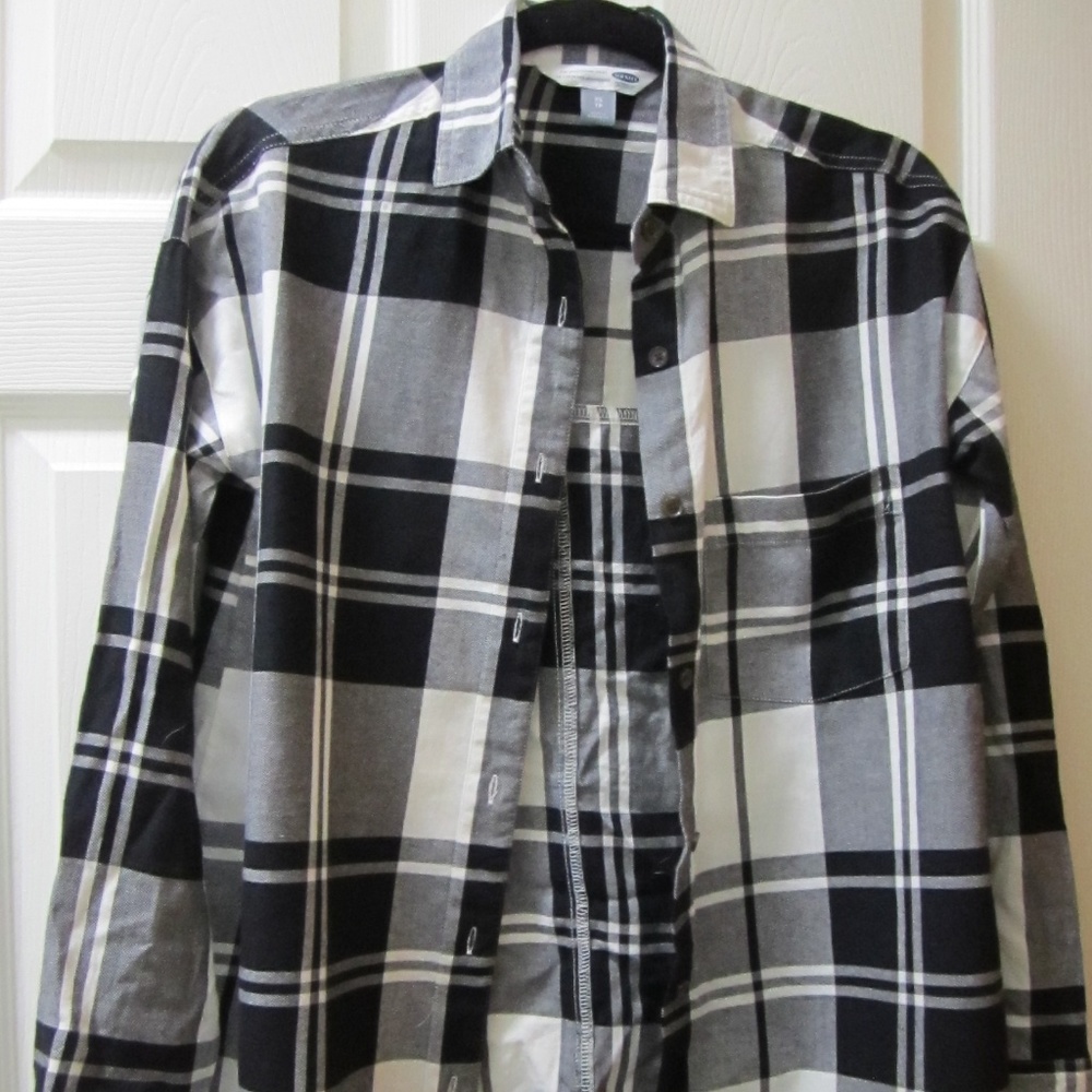 Old Navy Juniors Black & White Flannel